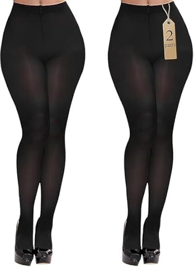 2 Pairs 80D Tights for Women,Women's Sheer Black Tights,Soft Opaque Pantyhose and Stockings for Comfort and Elegance