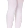 Std Size Women (Up to 5'10", 175 lbs) White Opaque Thigh High Stockings