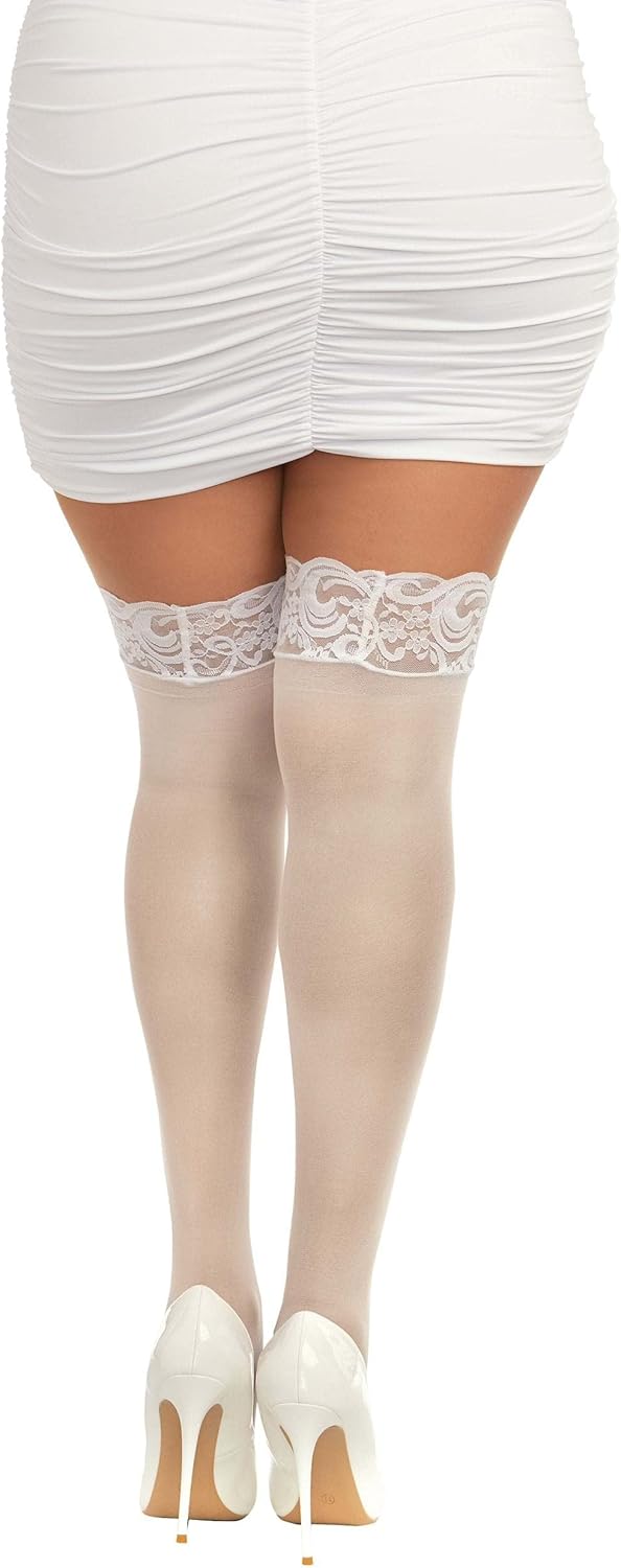 womens Sheer Thigh High Socks - Image 2