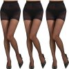 3 Pairs Women's 20D Pantyhose with Control Top and Reinforced Toes
